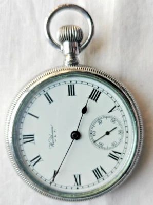 Esfera de porcelana Waltham para reloj de bolsillo militar A2356 cuerda manual vintage Foto 1 de 4