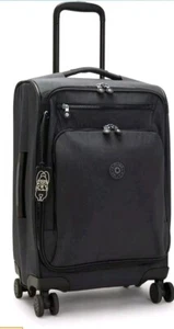 KIPLING Youri S Black Noir SMALL Cabin Luggage Trolley Bag 33L 55cm Rrp£185 - Picture 1 of 7