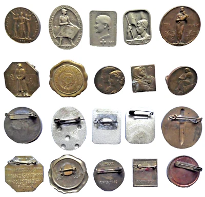 Lot Schweiz patriotische Abzeichen 1928 - 1954, 10 Stück - Bild 1 von 4