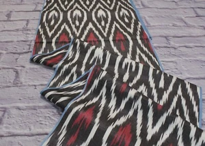 3.0 m Uzbek cotton handmade Ikat fabric/Black cloth for craft,upholstery,decor - Picture 1 of 6