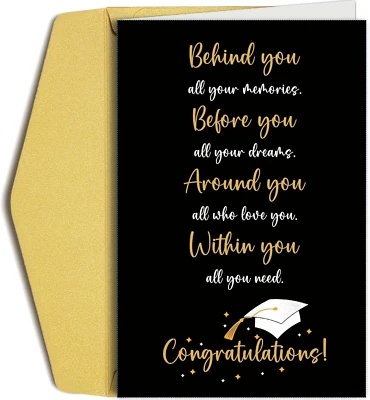 Graduation Card - Congratulations for Him, Her, Son, Daughter, Sister,  - behind - Image 1 of 4