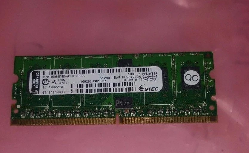 Módulo de memoria SIMM original Cisco 512 MB 1Rx8 PC2-4200N CL4-4 15-10022-01 Foto 1 de 1