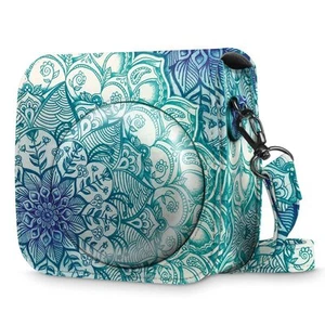 Fujifilm Instax Mini 8 / 8+ / 9 Instant Camera Case PU Leather Bag Cover Emerald - Picture 1 of 8