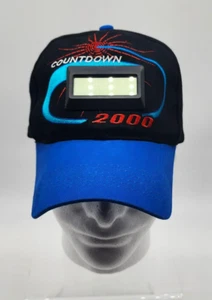 Elegant Headwear Black & Blue 1996 Countdown 2000 Y2K Eletronic Hat New - Picture 1 of 12