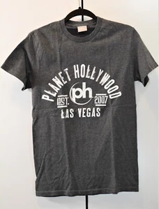 PLANET HOLLYWOOD LAS VEGAS Gray T-Shirt Men Small S Excellent Condition - Picture 1 of 5