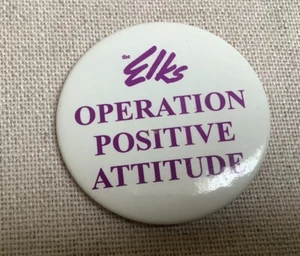 BPOE Elks Operación Actitud Positiva Sombrero Solapa Pin Pinback - Imagen 1 de 2