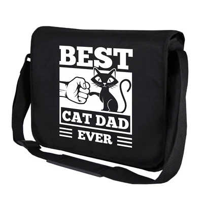Best Cat Dad Ever Fistbump Kitty Cat Dies Divertido Bolso de Hombro Bolso Mensajero Foto 1 de 3