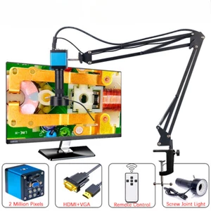 New Full HD Camera Port Industrial Microscope Adjustable Metal Arm Stand Bracket - Picture 1 of 16