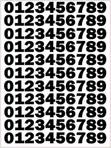 20mm Numbers. Use for around the house, on bins, signs, sports, display etc. - Foto 1 di 2