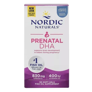 Nordic Naturals Prenatal DHA Softgels, Unflavored, 830 mg, Non-GMO, 90 Ct - Picture 1 of 4