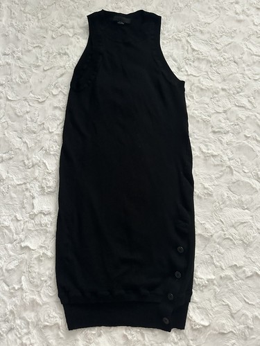 Mini abito senza maniche Alexander Wang 100% lana collo alto elasticizzato taglia small