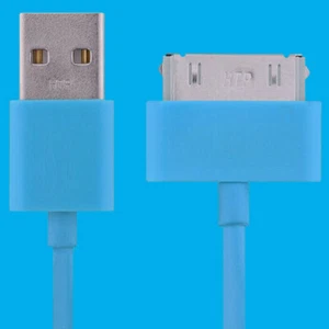 1m Bleu 30 Broche Dock Mâle USB Sync & Frais Câble Mfi Certifié pour IPHONE - Photo 1 sur 1