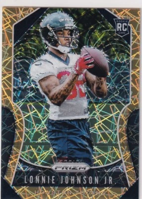 2019 PRIZMS GOLD LAZERS RC LONNIE JOHNSON JR. HOUSTON TEXANS PRIZM NFL JC-4374 - Image 1 of 2