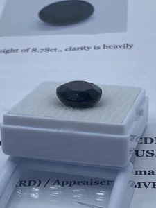 8.78ct Natural Blue/Green Sapphire; Appraised!Documents Incl. UNTREATED!!! - Bild 1 von 10