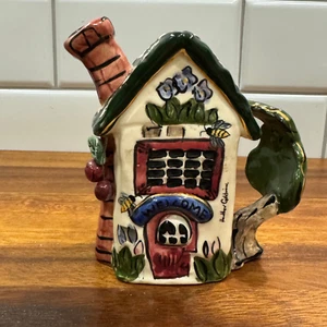 Blue Sky Heather Goldminc Kirsche Gießkanne Haus 2002 skurril 4" hoch - Bild 1 von 8