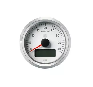 VDO MARINE 3-3/8″ (85MM) VIEWLINE TACHOMETER W/MULTI-FUNCTION DISPLAY 4000 RPM - Picture 1 of 6