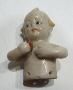Demi-Figurine Ancienne en Porcelaine Bébé Enfant Half-Doll #3 - Picture 1 of 4