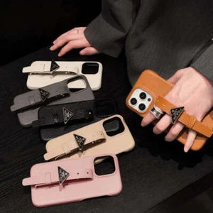 Pra Leather Handle iPhone Case Pra Crossbody Leather iPhone Case for Woman - Picture 1 of 19