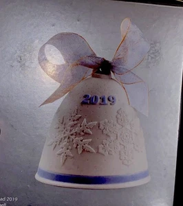 NEU LLADRO Spanien handgefertigtes Porzellan 2019 jährliche blaue Weihnachtsglocke Marke Neu im Karton - Bild 1 von 11