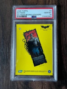 2005 TOPPS BATMAN BEGINS STICKERS #9 BATMAN PSA 10 POP 1 - Picture 1 of 4