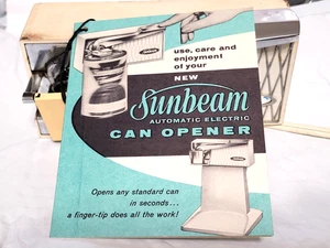Abridor de latas eléctrico Sunbeam blanco modelo 64-2 de colección, montaje en pared, ¡PROBADO!!! - Imagen 1 de 9