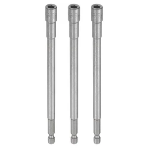3pcs Nut Driver Drill Bit 5.5mm Socket 1/4" Hex Shank 6" Long Magnetic Setter - Picture 1 of 7