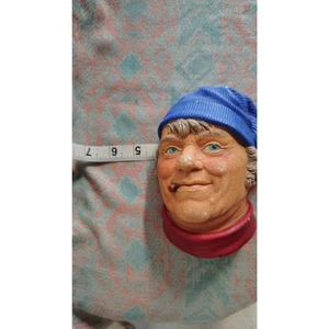 Cabeza de tiza Fisherman 1984 vintage Legends Products firmada por F Wright - Imagen 1 de 4