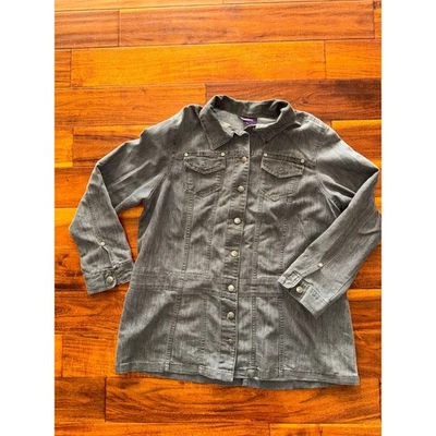 Chaqueta vaquera Roamans 18W lavado oscuro botón delantero manga larga mujer Foto 1 de 4