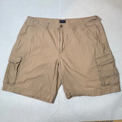 Bermuda cargo masculina Architect cáqui W40 100% algodão bolsos utilitários - Imagem 1 de 4