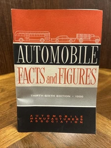 1956 AUTOMOBILE FACTS and FIGURES BOOK Automobile Manufacturers Assoc 36th Editi - Picture 1 of 4