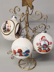 3er Set Vintage Rauch Ind Glas Weihnachtsschmuck - Bild 1 von 1