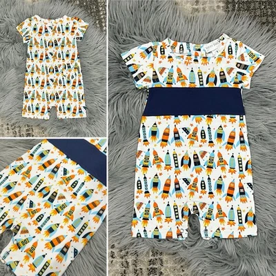 Body Lucky Jade Blanco Rockets Manga Corta Talla 3-6 Meses Nuevo con Etiquetas Foto 1 de 4