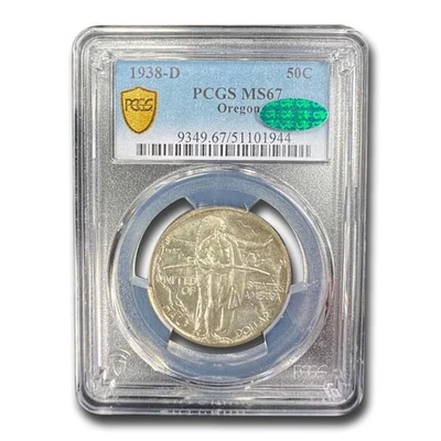 1938-D Oregon Trail Half Dollar Commem MS-67 PCGS CAC - Image 1 of 3