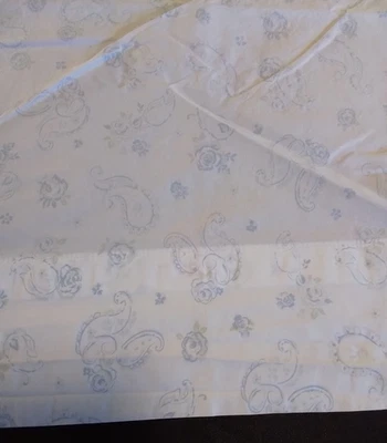 Simply Shabby Chic Twin Flat Cottage White Blue Paisley Flowers Cotton Bedding - Image 1 of 4