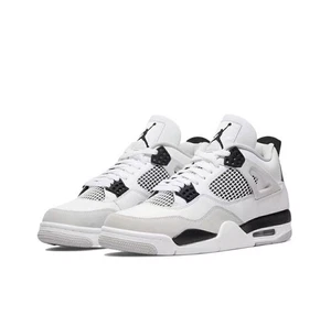Gift Air Jordan Retro 4 Mid Military Black White Size UK 3-10 xmas - Picture 1 of 36