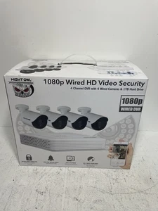 NEW Night Owl 1080P Wired HD Video Security 4 Channel DVR W/ 4 Wired Camera - Picture 1 of 9
