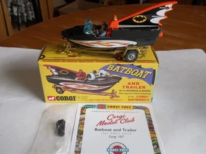 Corgi Model Club 107 - BatBoat & Trailer with Figures & Certificate - Brand NEW - Picture 1 of 6