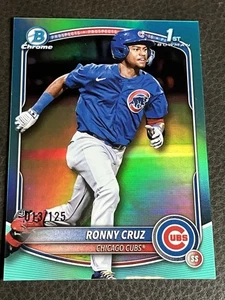 2025 Bowman Chrome-Prospects-#BCP-213 Ronny Cruz 1st Chrome Aqua /125 - Picture 1 of 2
