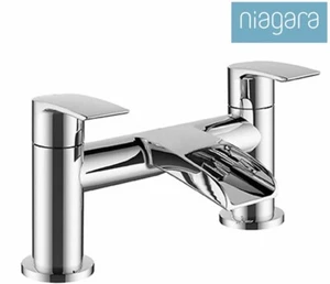 Baños Niagara - Grifo de relleno de baño cascada montado en cubierta Balham cromado - 9012 - Imagen 1 de 9