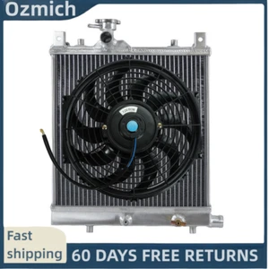 Aluminum radiator+Fan for SUZUKI Alto HA23S 2000-2005 2001 2002 2003 2004 MT - Picture 1 of 9