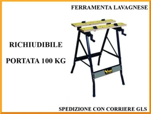 Banco da lavoro richiudibile in Acciaio e legno Vigor Vbl-100 56x62x76H - Foto 1 di 2