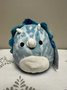 Squishmallows ~ Blue Triceratops ~ Jerome with Tag 5" inch ~ Kellytoy ~ 11/25/21 - Picture 1 of 2