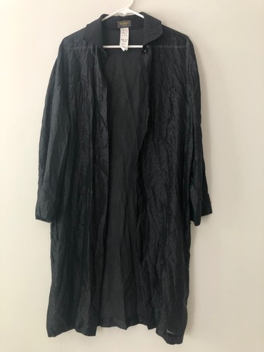 Gianni Versace Istante Miscela Seta Nero Argento Made in Italy Vintage 1973