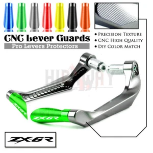 CNC Brake Clutch Levers Protector Guard For KAWASAKI ZX6R NINJA 636 ZX636 636R - Foto 1 di 46
