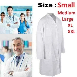 WHITE STANDARD CLASSIC LAB COAT HYGIENE WAREHOUSE LABORATORY DOCTORS MEDICAL UK - Picture 1 of 15