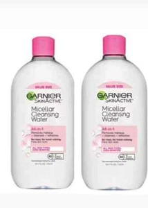 2 Stück Garnier Haut Aktiv Mizellen Reinigungswasser Alle Hauttypen 23,7 flüssige Unzen - Bild 1 von 6