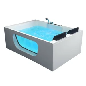 Whirlpoolwanne 188x125 cm weiß Acryl-Schürze Whirlpool Badewanne Eckbadewanne - Bild 1 von 6