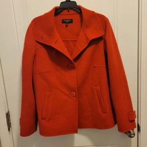 Blazer donna Talbots - taglia 14 W - corallo/arancione 90% lana e 10% nylon - Foto 1 di 1