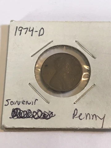 1974D Stamped Lincoln Cent. Souvenir Cent Cover