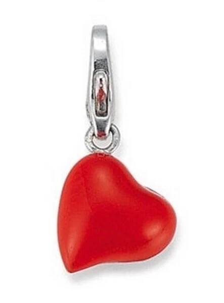 GOOIX CHARM Silber 925 er Charms Anhänger Herz Emaille rot Love Liebe NEU 120 - Bild 1 von 1
